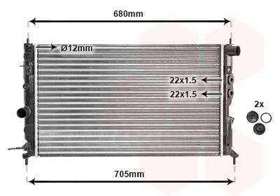 VAN WEZEL Radiators, Motora dzesēšanas sistēma 37002244